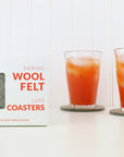 Merino Wool Felt Coasters : Heather Grey - BESPOKE PROVISIONS