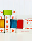 Merino Wool Felt Coasters : Lime Green - BESPOKE PROVISIONS