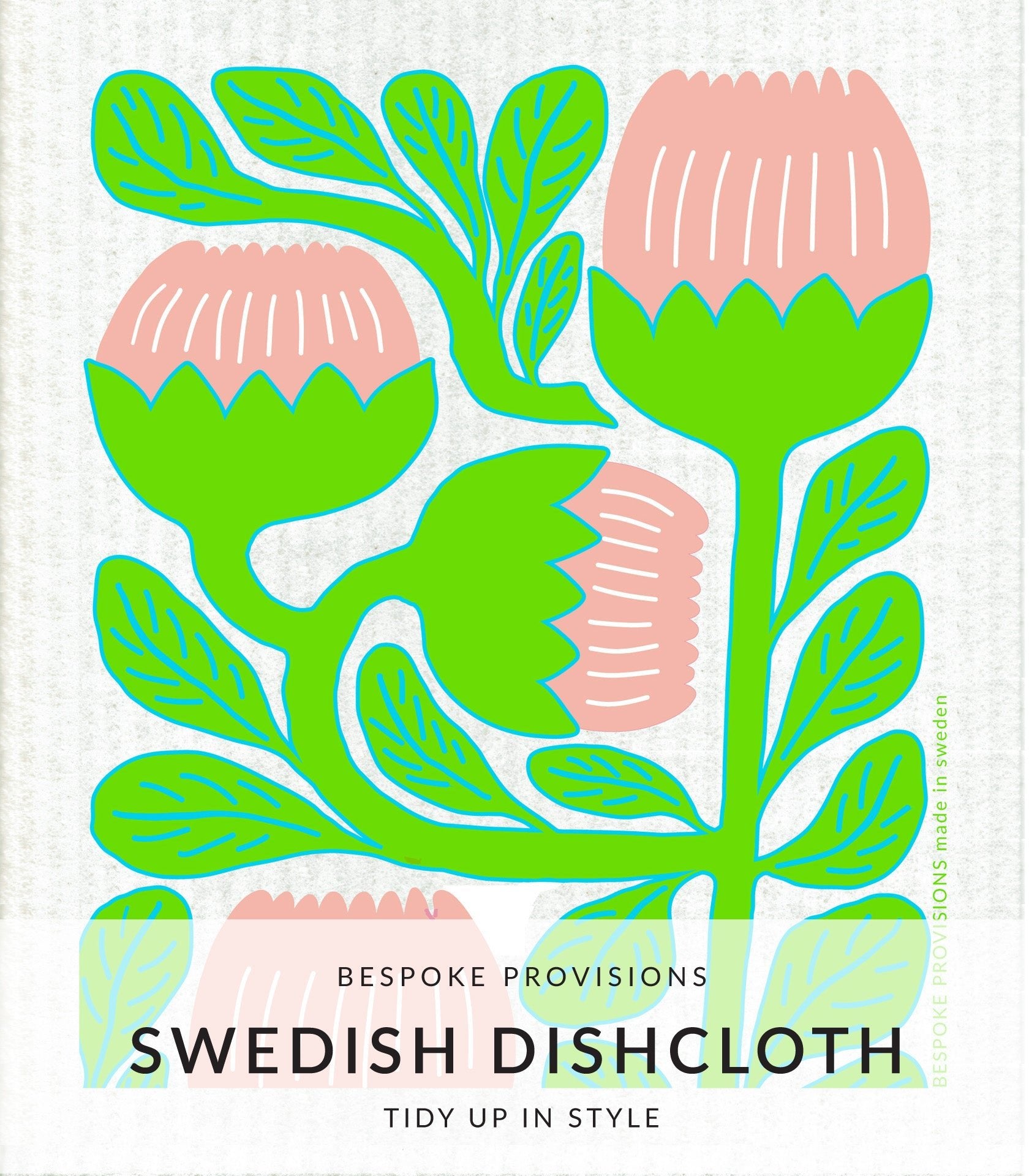 Tropical Leaves Swedish Dishcloth - BESPOKE PROVISIONS