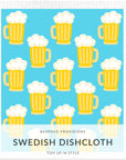 Beer Mugs Swedish Dishcloth - BESPOKE PROVISIONS