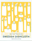 Candles Holiday Swedish Dishcloth - BESPOKE PROVISIONS