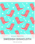 Cowboy Boots Swedish Dishcloth - BESPOKE PROVISIONS