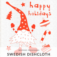 Gnome Holiday Swedish Dishcloth - BESPOKE PROVISIONS