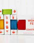 Merino Wool Felt Coasters : Bright Red - BESPOKE PROVISIONS