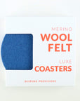 Merino Wool Felt Coasters : Deep Blue - BESPOKE PROVISIONS