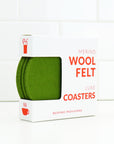 Merino Wool Felt Coasters : Forest Green - BESPOKE PROVISIONS