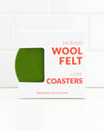 Merino Wool Felt Coasters : Forest Green - BESPOKE PROVISIONS
