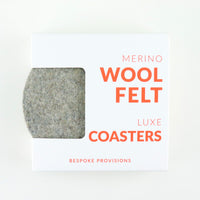 Merino Wool Felt Coasters : Heather Grey - BESPOKE PROVISIONS