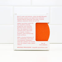 Merino Wool Felt Coasters : Tangerine - BESPOKE PROVISIONS