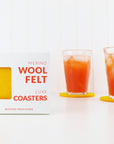 Merino Wool Felt Coasters : Yellow - BESPOKE PROVISIONS