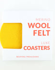 Merino Wool Felt Coasters : Yellow - BESPOKE PROVISIONS