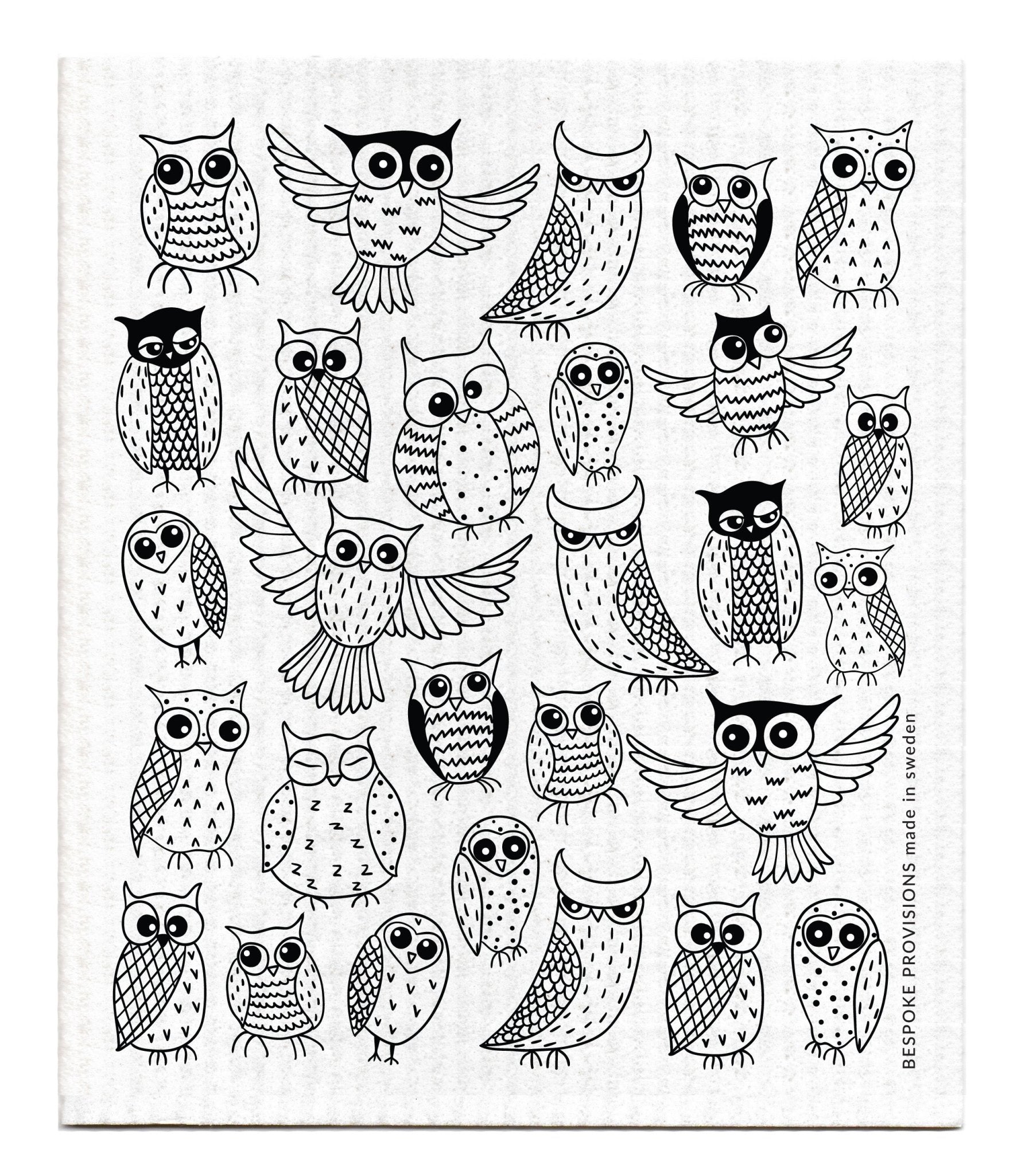 Owls Swedish Dishcloth - BESPOKE PROVISIONS