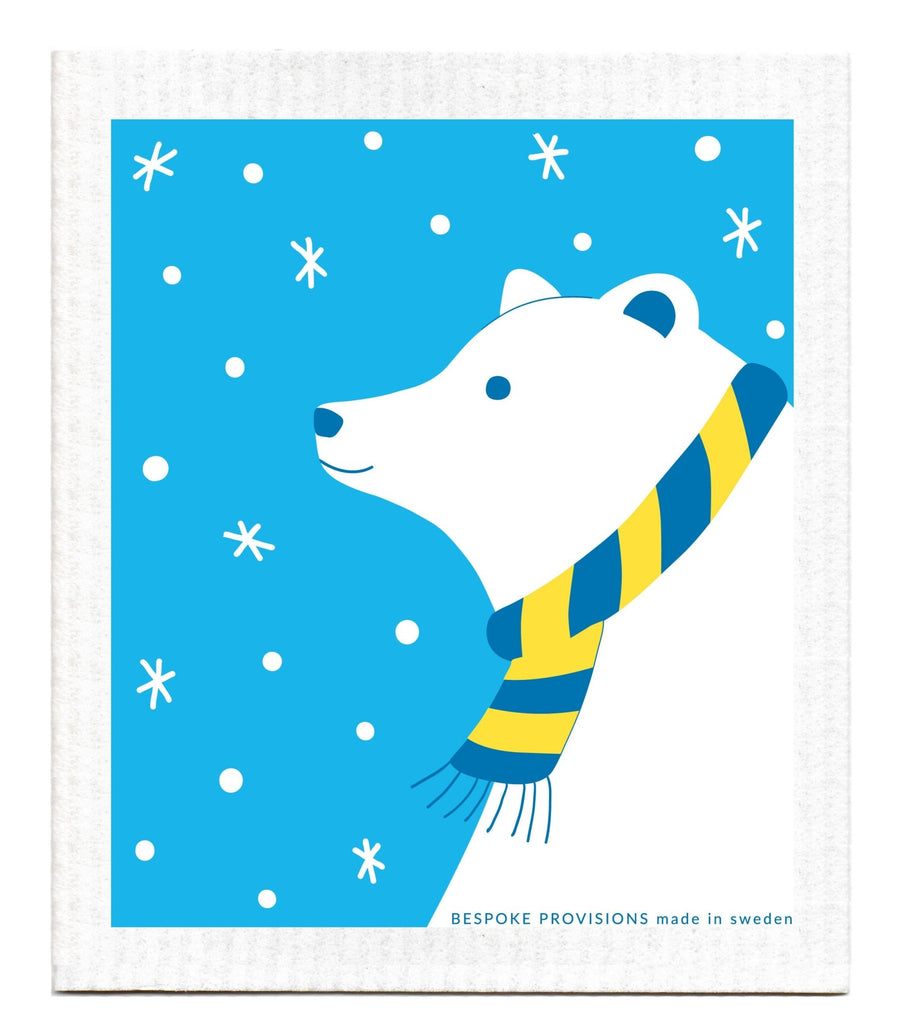Polar Bear Holiday Swedish Dishcloth - BESPOKE PROVISIONS