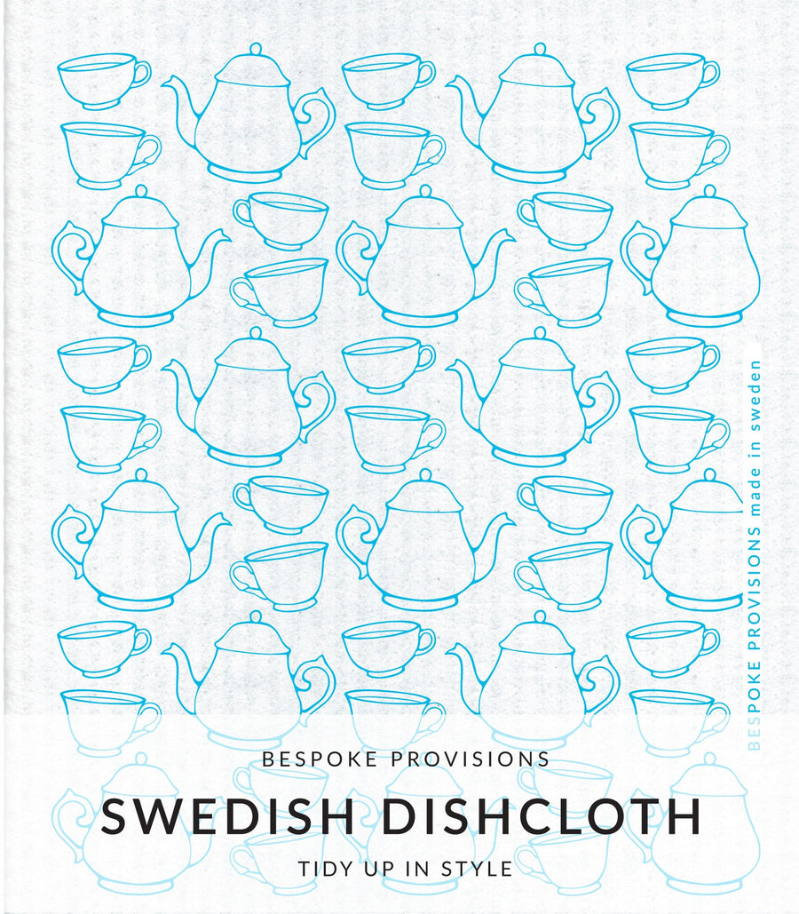 Tea Time Swedish Dishcloth - BESPOKE PROVISIONS