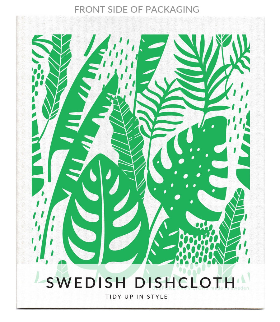 Tropical Leaves Swedish Dishcloth - BESPOKE PROVISIONS
