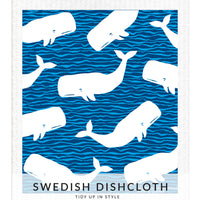 Front of Whales Swedish Dishcloth packaging - BESPOKE PROVISIONS